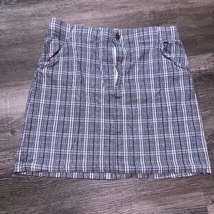 Y2K Retro/ Vintage Hollister gray plaid Mini Skirt